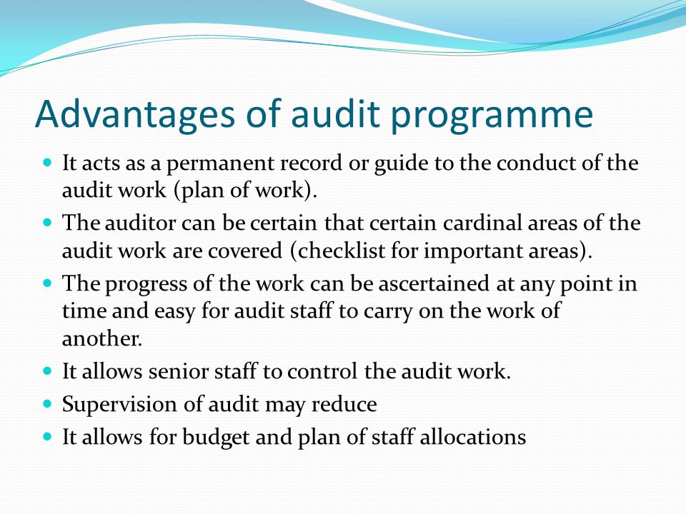 What are the advantages of audit planning?